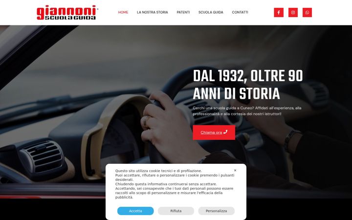 Screenshot of autoscuolagiannoni.com