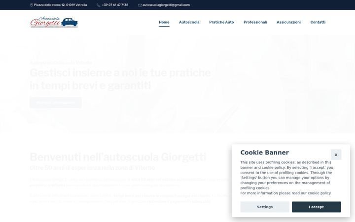 Screenshot of autoscuolagiorgetti.com