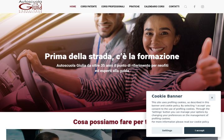 Screenshot of autoscuolagiuliaroma.it