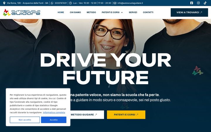 Screenshot of autoscuolaguidare.it