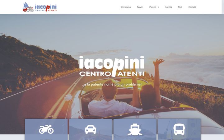 Screenshot of autoscuolaiacopini.it