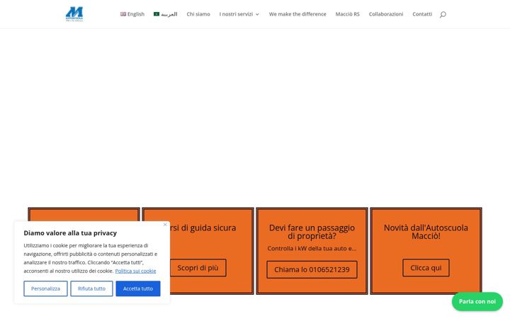 Screenshot of autoscuolamaccio.com