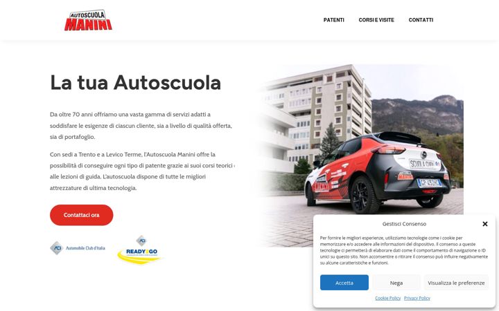 Screenshot of autoscuolamanini.it