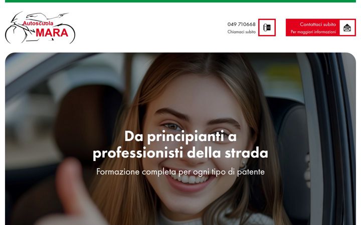 Screenshot of autoscuolamara.it
