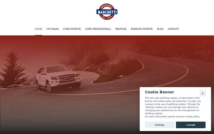 Screenshot of autoscuolamarchetti.it