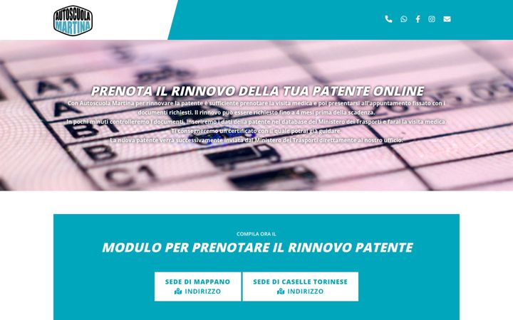Screenshot of autoscuolamartina.it