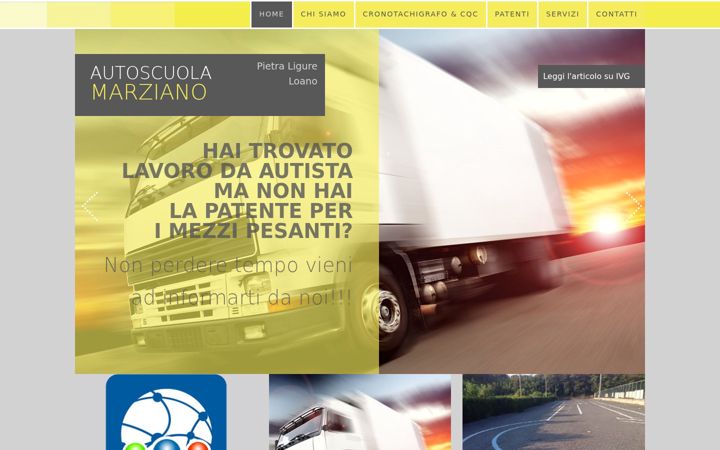 Екранна снимка на autoscuolamarziano.it