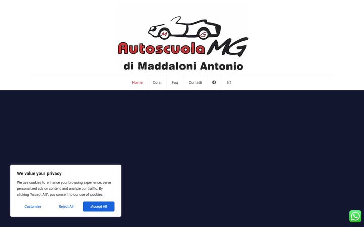 Екранна снимка на autoscuolamg.it