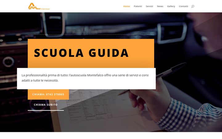 Screenshot of autoscuolamontefalco.it