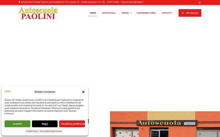 Screenshot of autoscuolapaolini.it