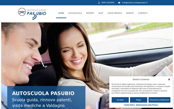 Screenshot of autoscuolapasubio.it