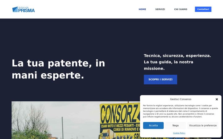 Screenshot of autoscuolaprisma.it