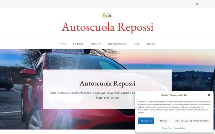 Screenshot of autoscuolarepossi.it