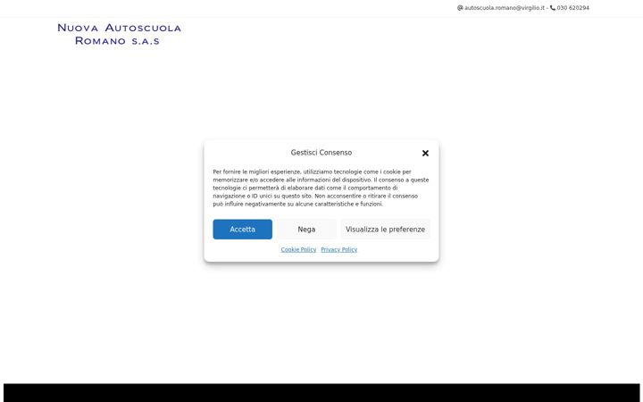 Screenshot of autoscuolaromano.com