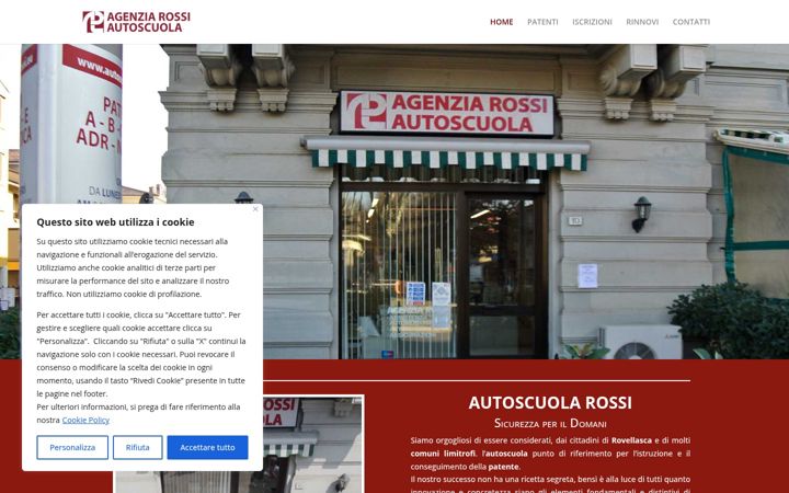 Screenshot of autoscuolarossi.eu