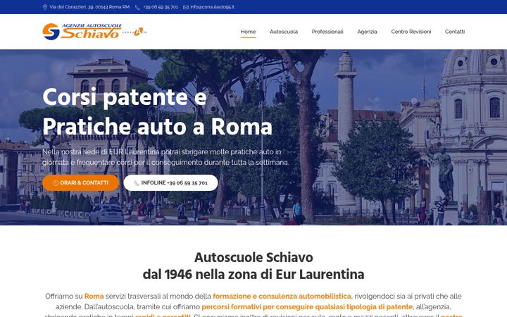 Screenshot of autoscuolaschiavo.it