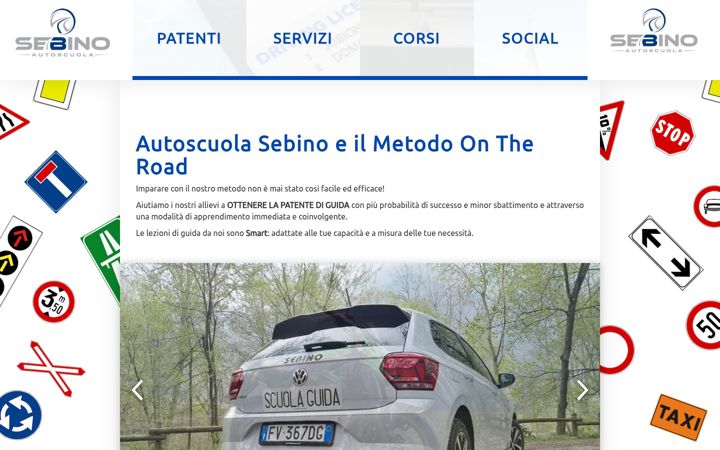 Skjámynd af autoscuolasebino.it