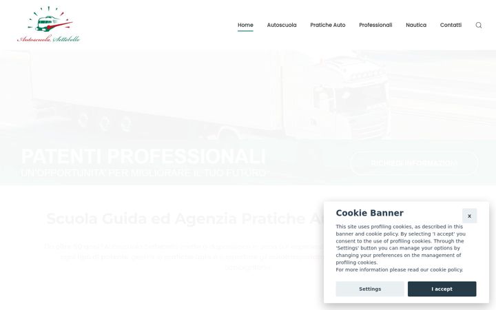 Screenshot of autoscuolasettebello.it