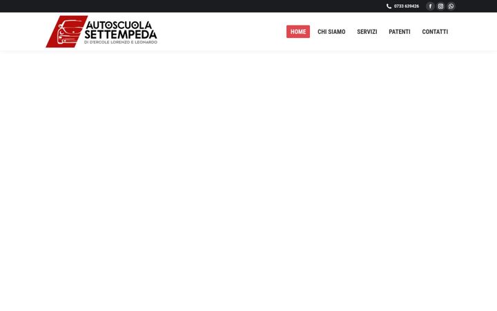 Screenshot of autoscuolasettempeda.it