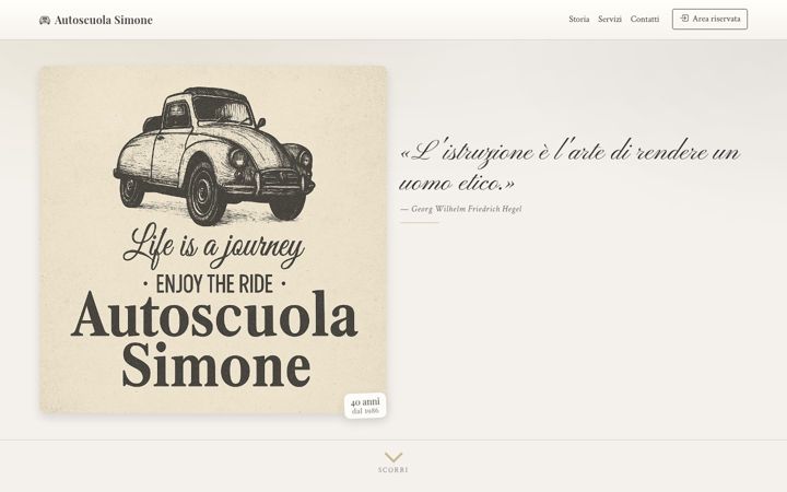 Screenshot of autoscuolasimone.it