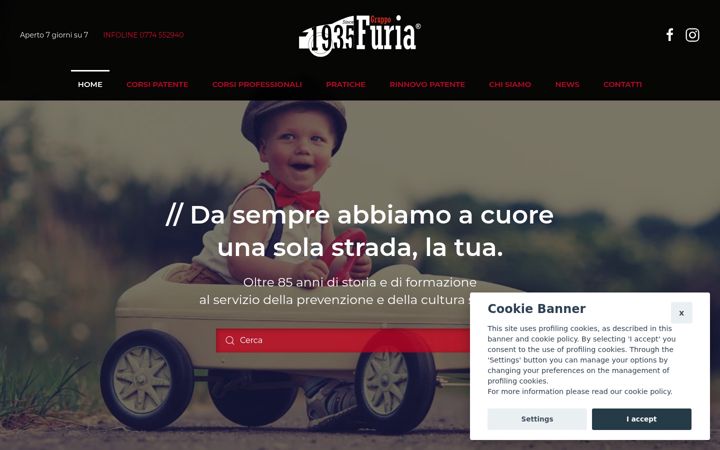Screenshot of autoscuolefuria.it