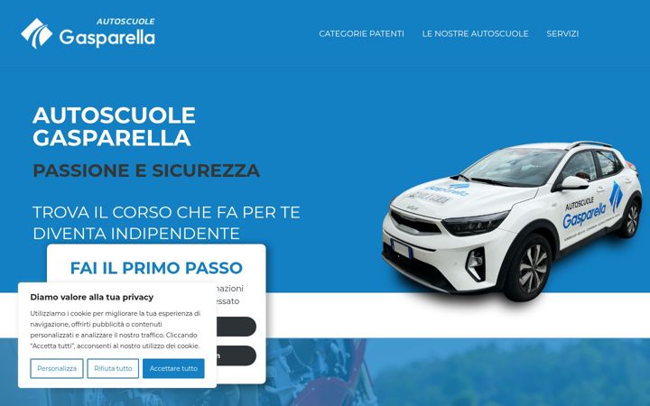 Screenshot of autoscuolegasparellavicenza.it