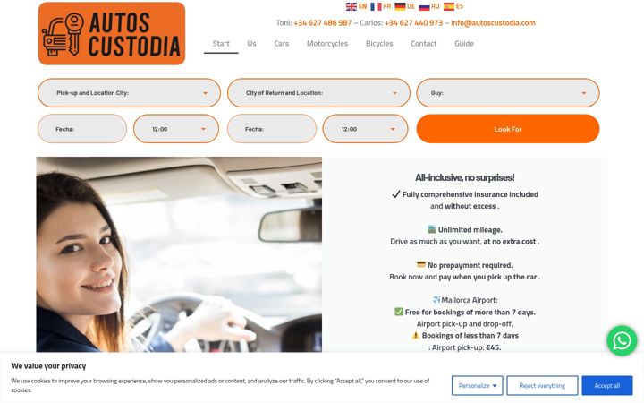 Capture d'écran de autoscustodia.com