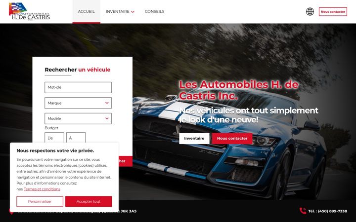 Screenshot of autosdecastris.ca