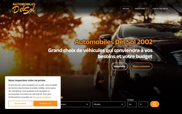 Capture d'écran de autosdelsol.com