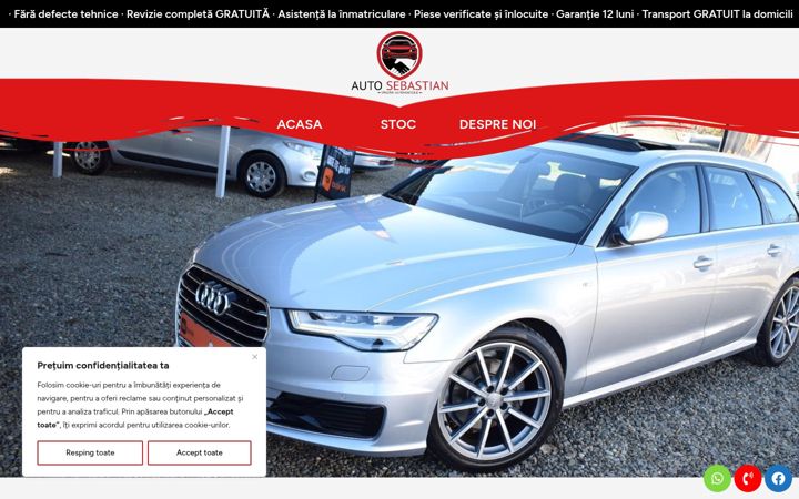 Screenshot of autosebastian.ro