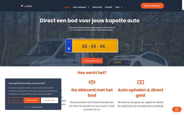 Screenshot of autoselect.nl