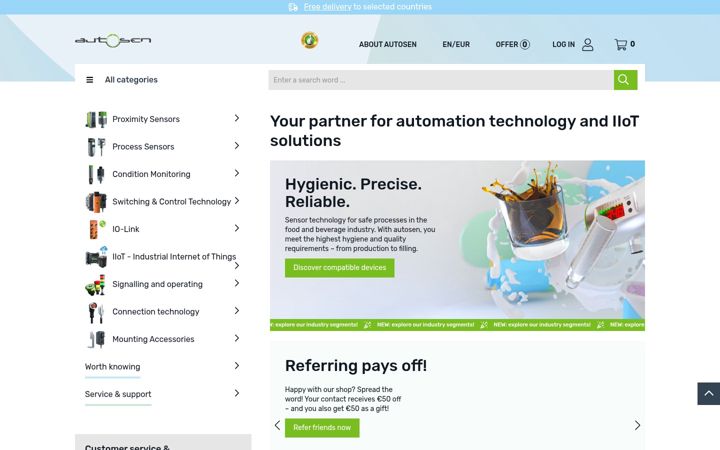 Screenshot of autosen.com