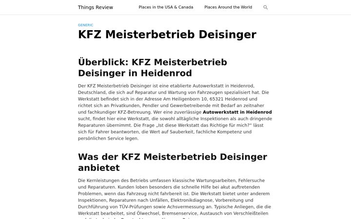 Snímek obrazovky autoservice-deisinger.de