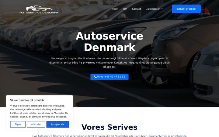 Screenshot of autoservice-denmark.dk