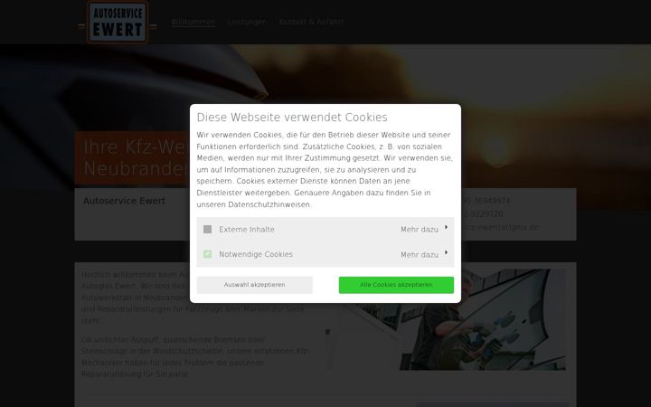 Screenshot of autoservice-ewert.de