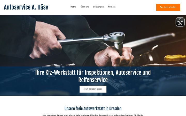 Screenshot von autoservice-haese.de