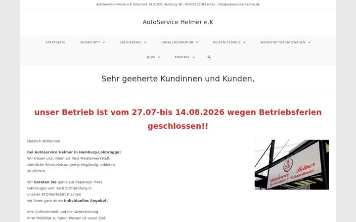 Screenshot von autoservice-helmer.de