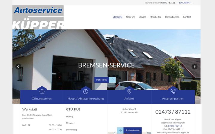 Screenshot of autoservice-kuepper.de