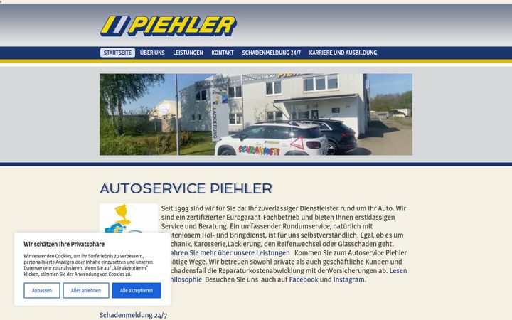 Screenshot of autoservice-piehler.de