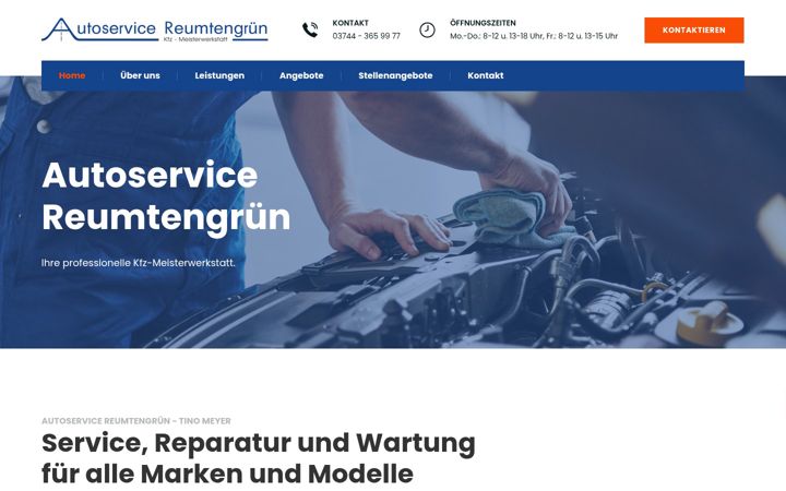 Captura de pantalla de autoservice-reumtengruen.de