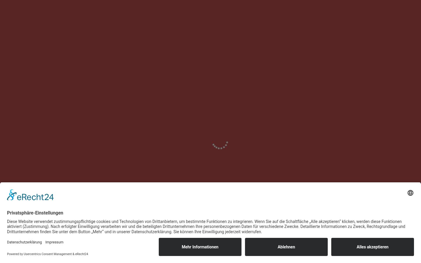 Screenshot des Einwilligungsbanners vor jeglicher Interaktion