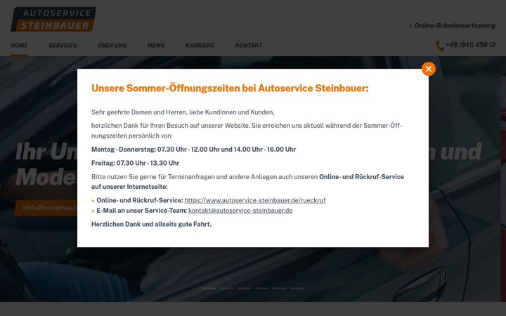 Screenshot of autoservice-steinbauer.de