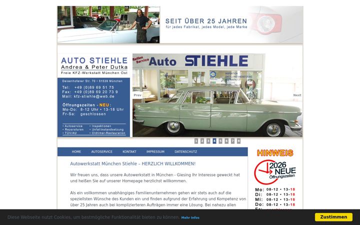 Screenshot of autoservice-stiehle.de