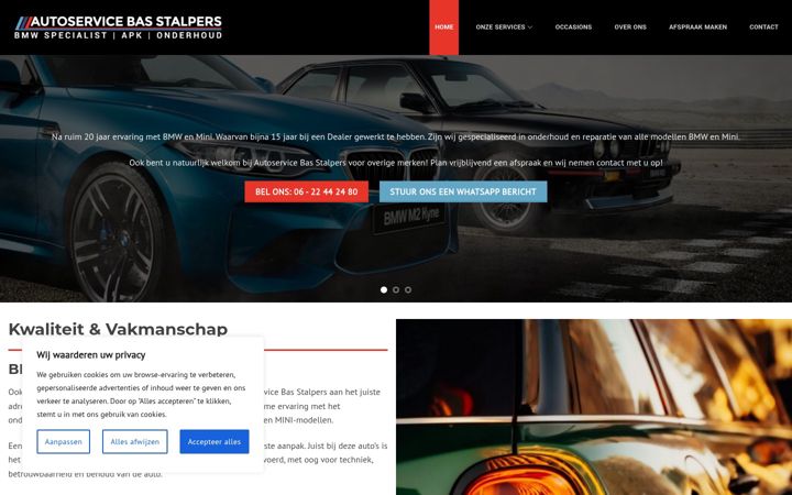 Captura de pantalla de autoservicebasstalpers.nl