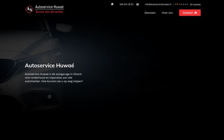 Screenshot of autoservicehuwae.nl