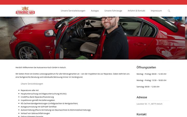 Screenshot of autoservicekoch.de