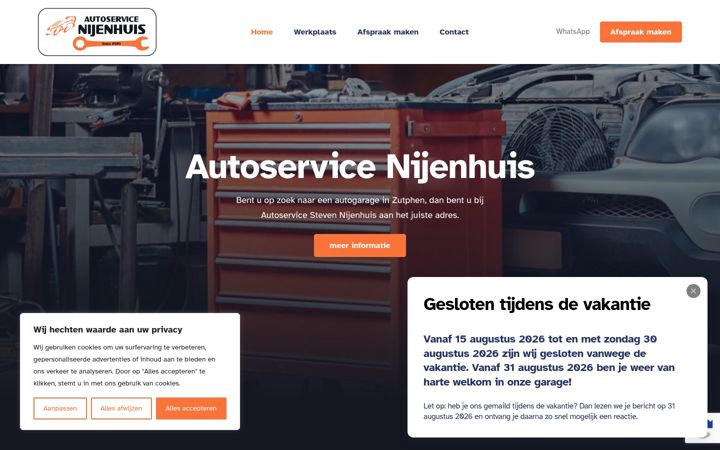 Screenshot of autoservicenijenhuis.nl