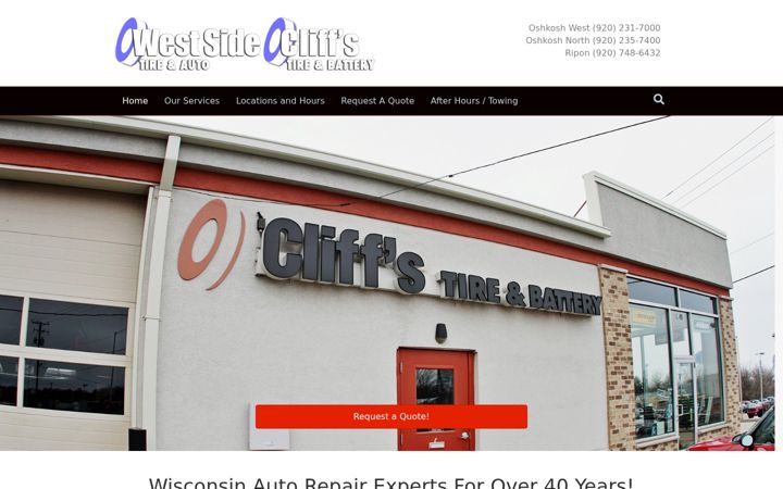 Screenshot of autoserviceoshkosh.com