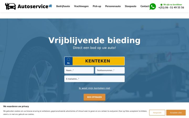 Screenshot of autoservicescheffer.nl
