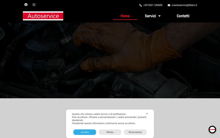 Screenshot of autoservicesrlparma.it